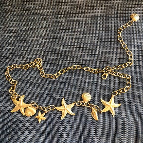Vintage Accessories - By the Sea Vintage gold tone adjustable belt